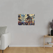 Chromatic Urban Symphony French Street Painting Canvas