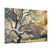 Frosted Ages An Expressionist Journey Winter Painting Canvas