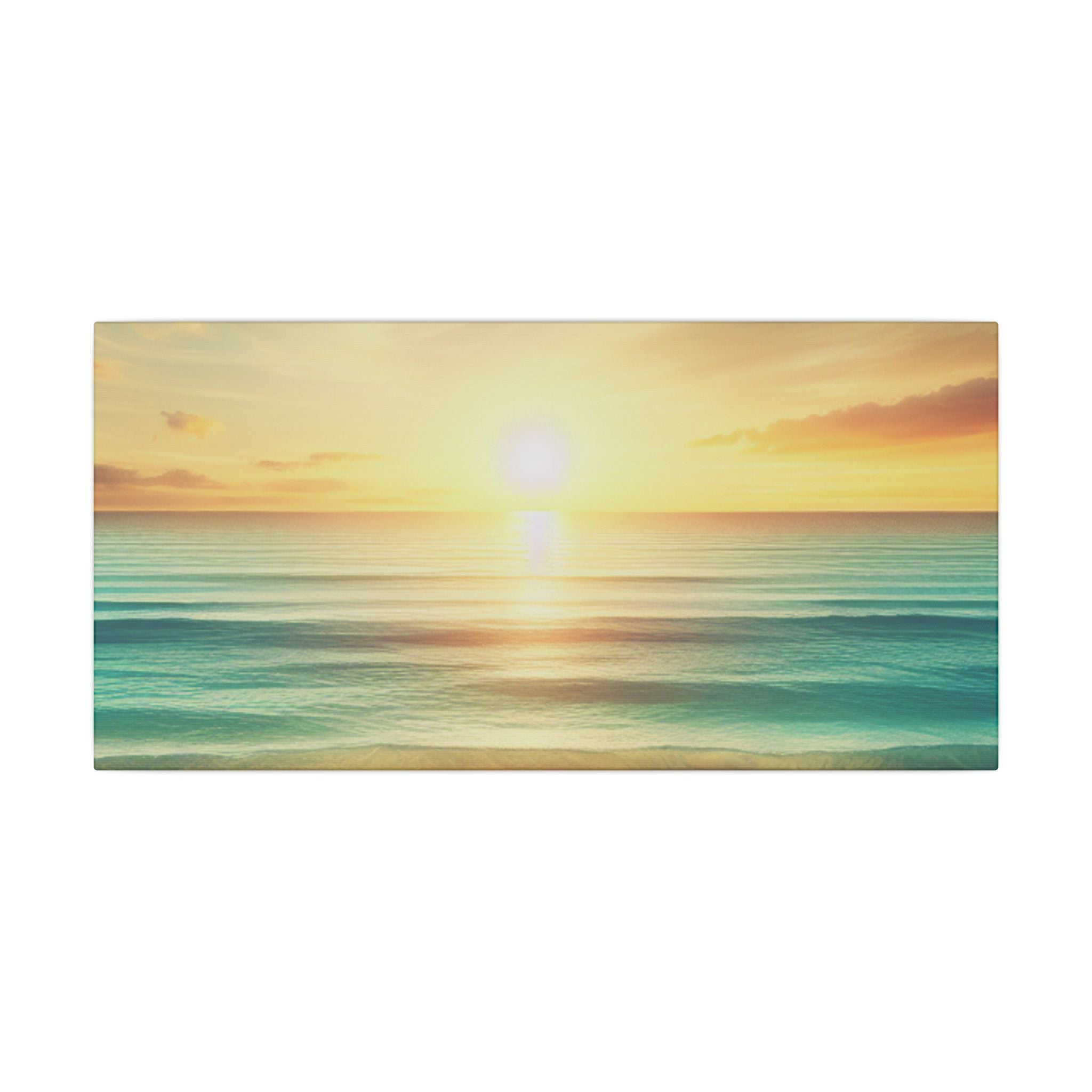 Seascape Ocean Sunset Coastal Wall Art Canvas