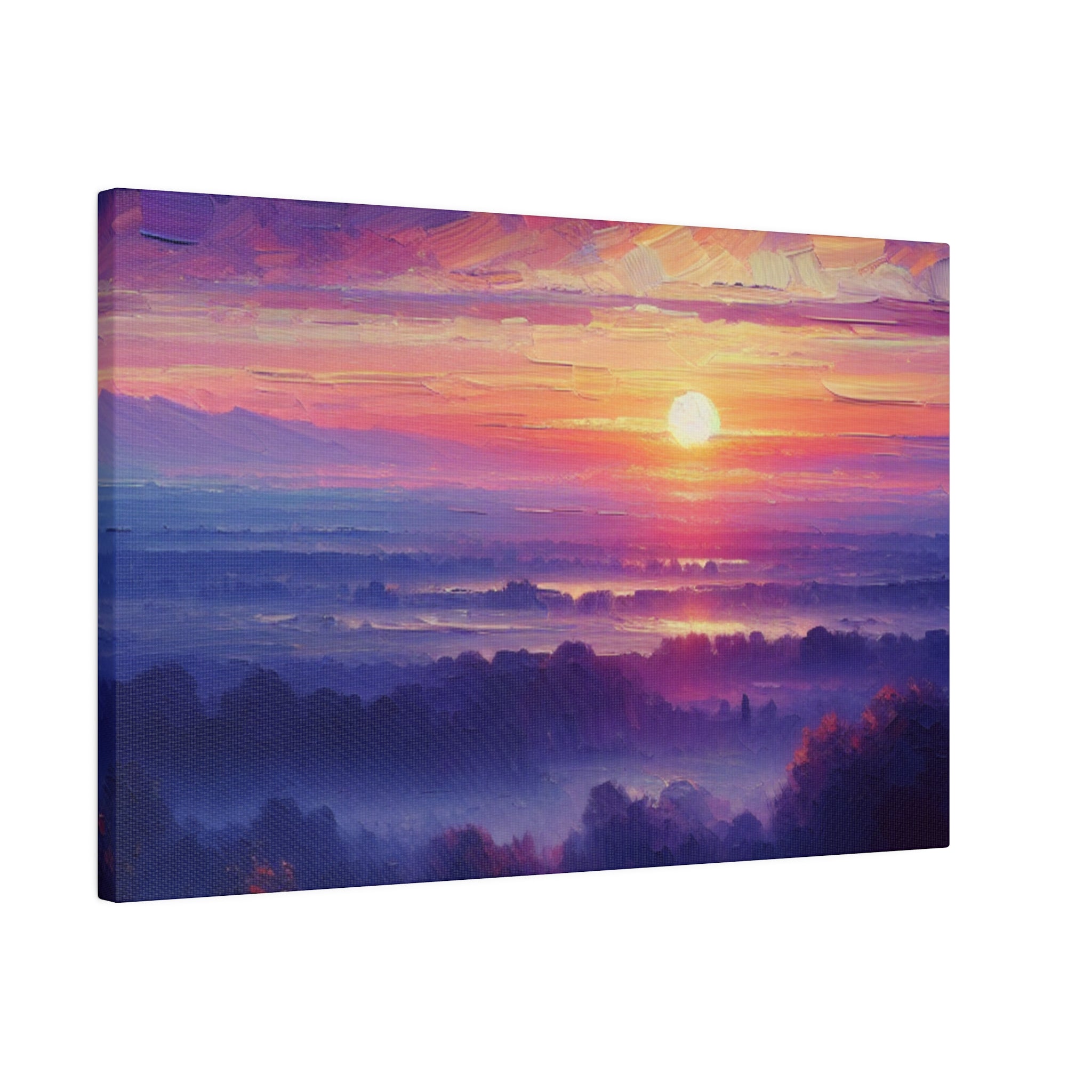 Dawn's Morning Dew Sunrise Painting Canvas