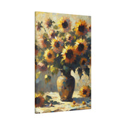 Blossom Nostalgia Flowers In Vase Sunflower Painting Canvas