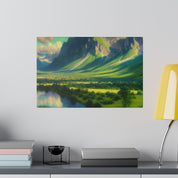 Lush Valleys Mountain Landscape Painting Canvas