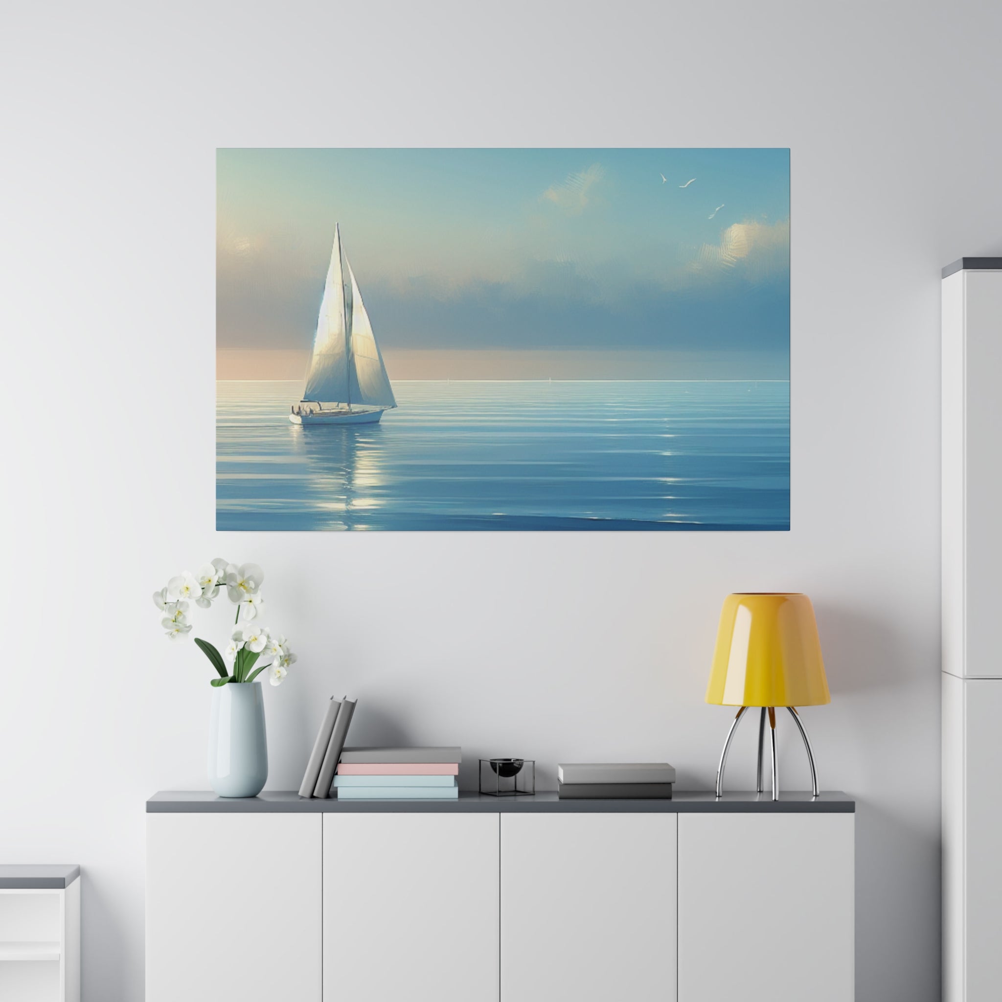 Sailor's Repose Sailboat Painting Canvas