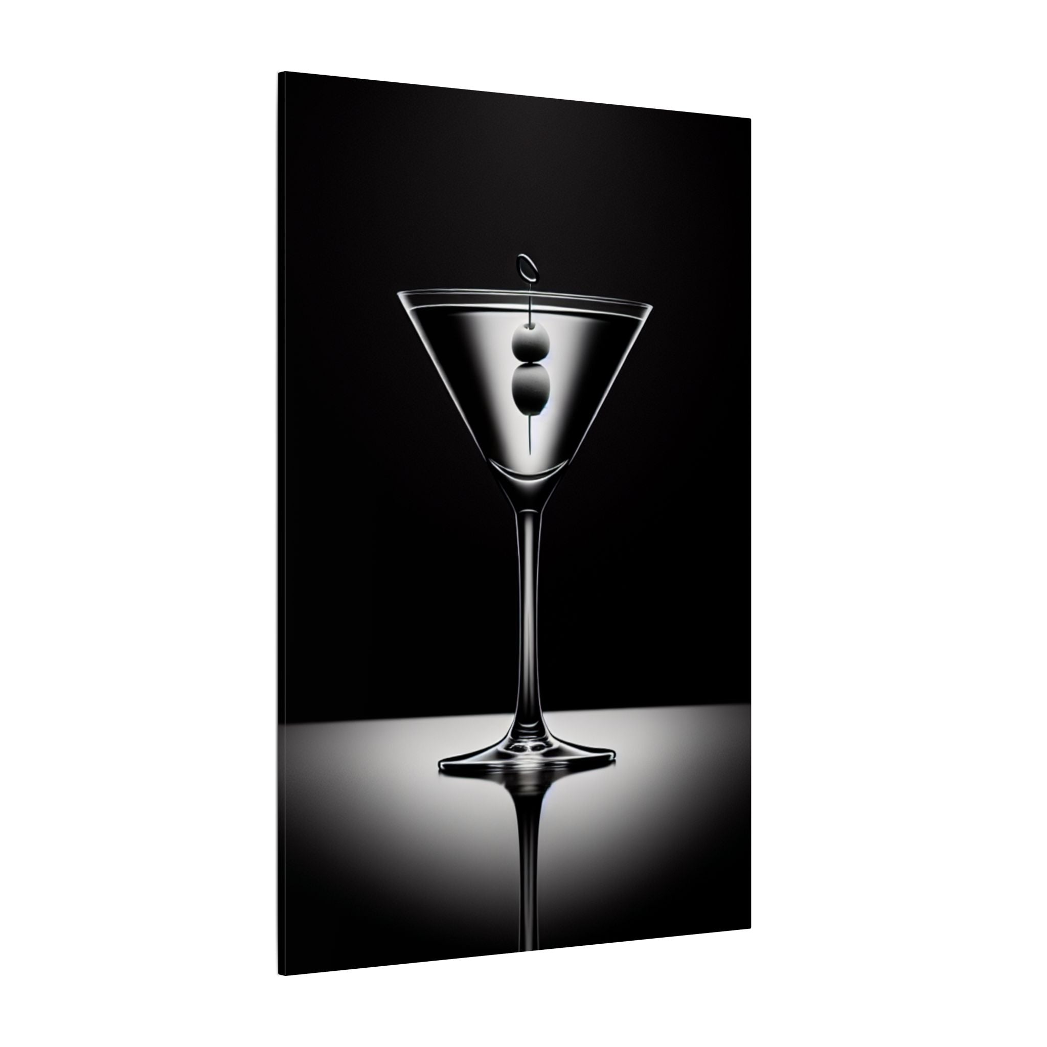Black and White Martini Canvas