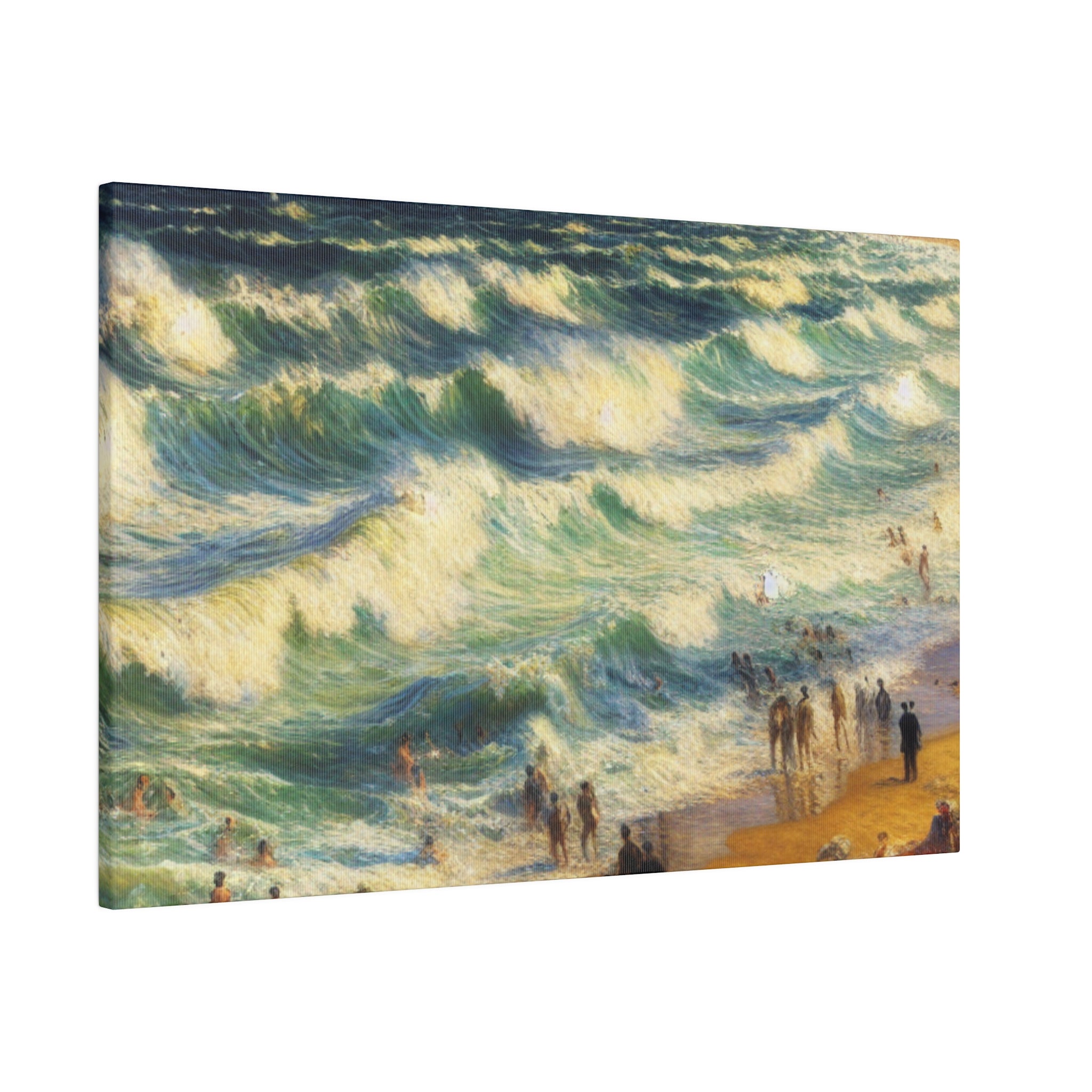 Sun-Soaked Sand Vintage Beach Painting Canvas