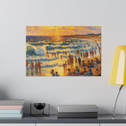 Sundrenched Shores Beach Painting Canvas