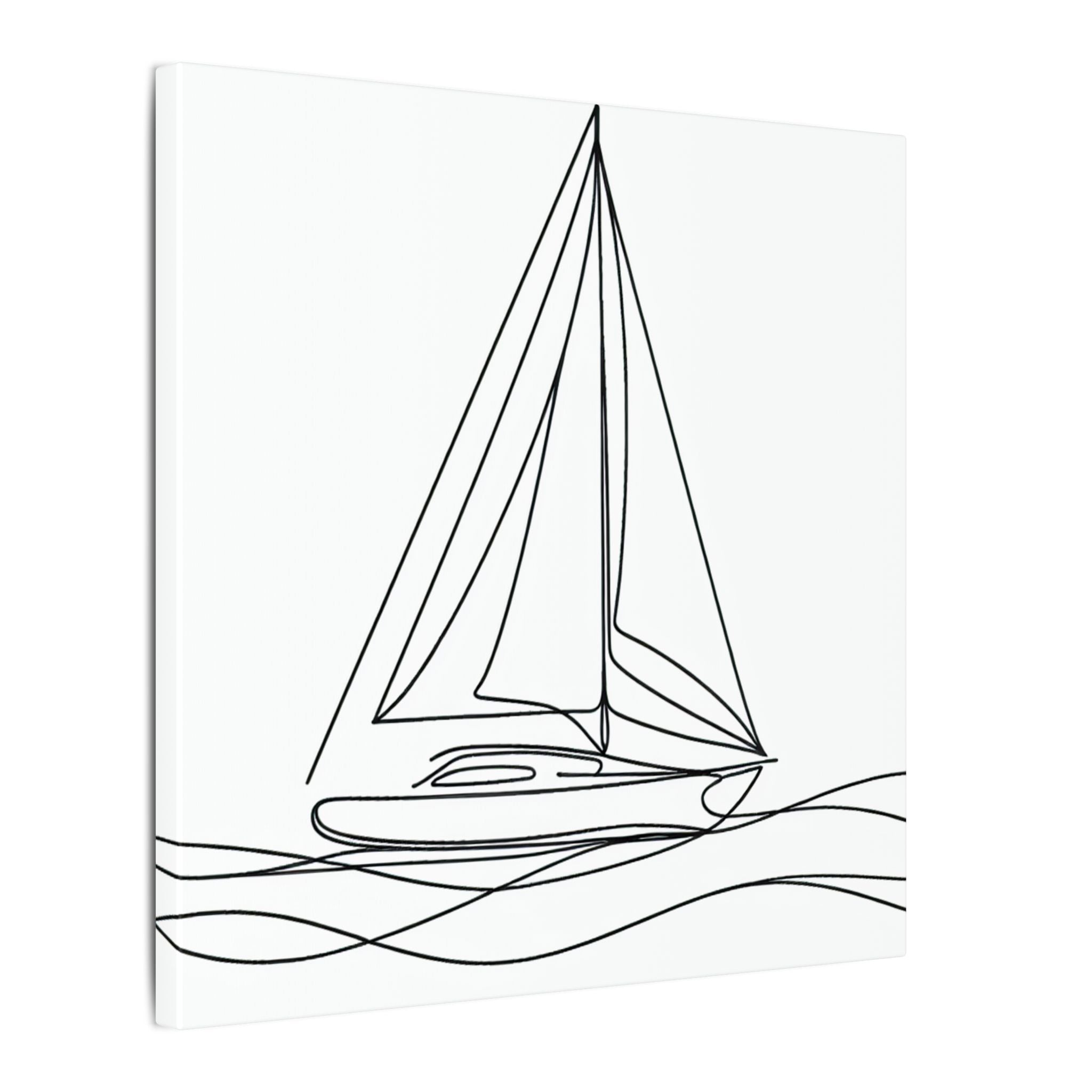 Minimalist Sailboat Canvas