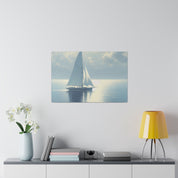 Serene Voyage Sailboat Painting Canvas