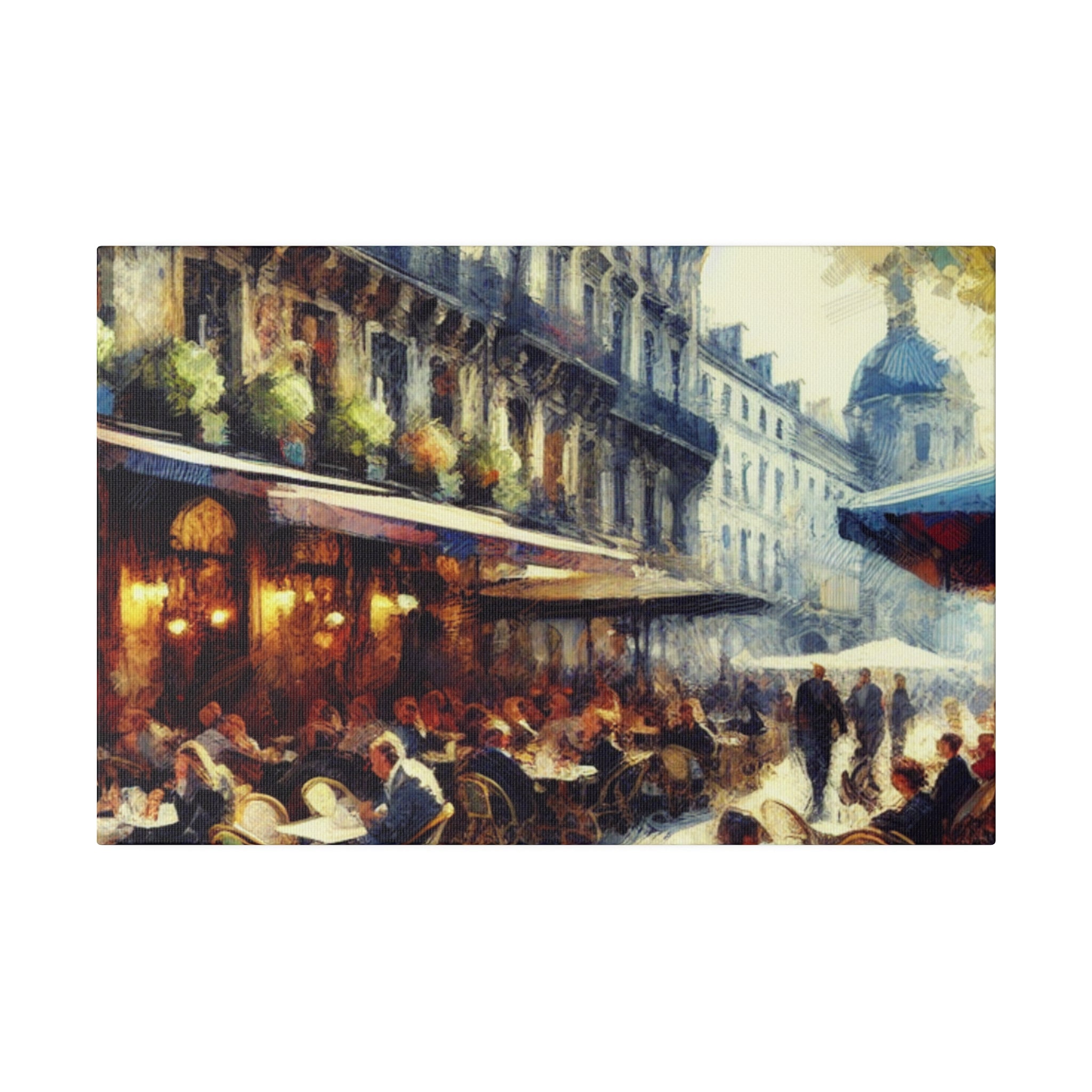 Espresso Enigma European Cafe Artwork Canvas