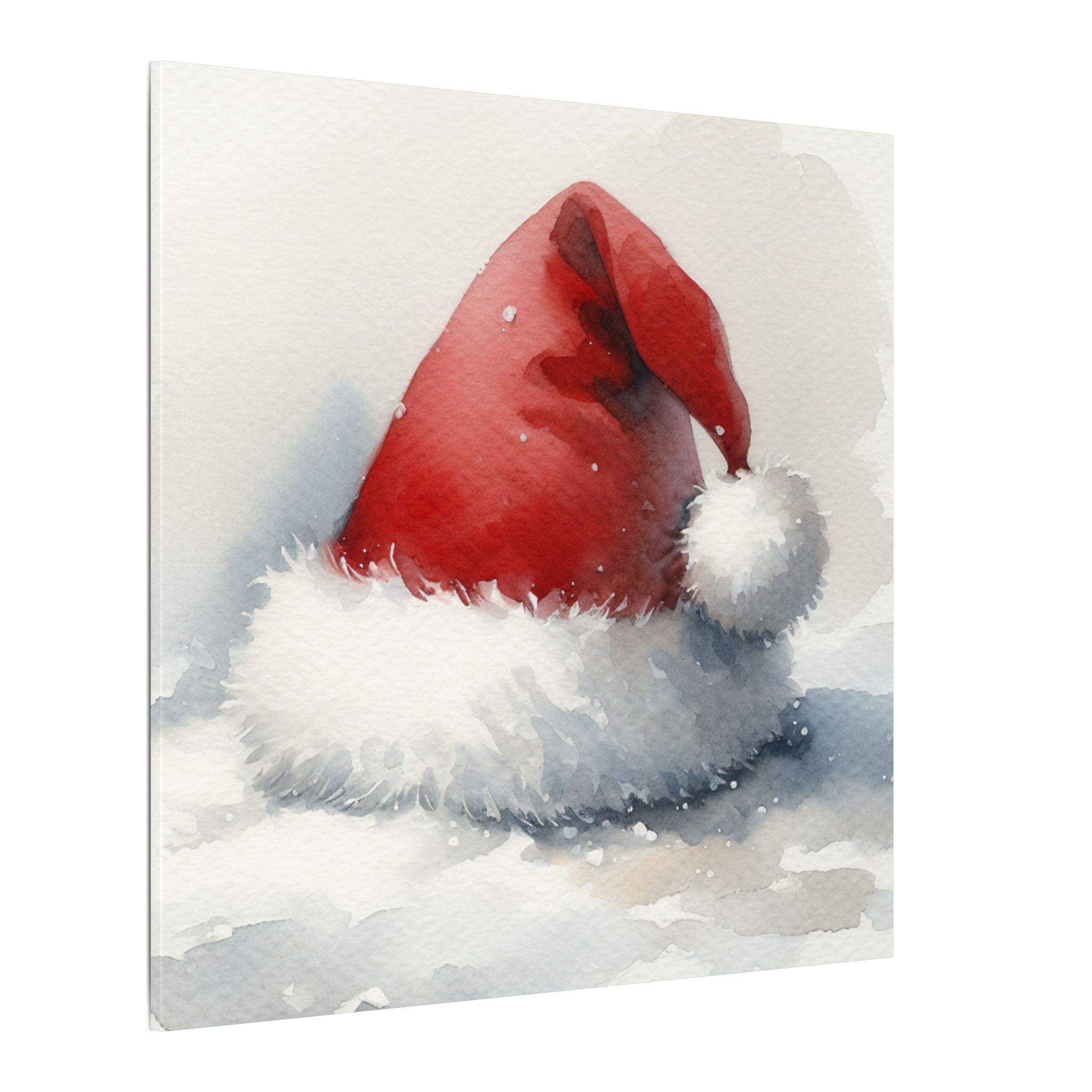 Santa Hat in Snow Canvas