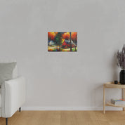 Autumnal Harmony Blaze Fall Painting Canvas