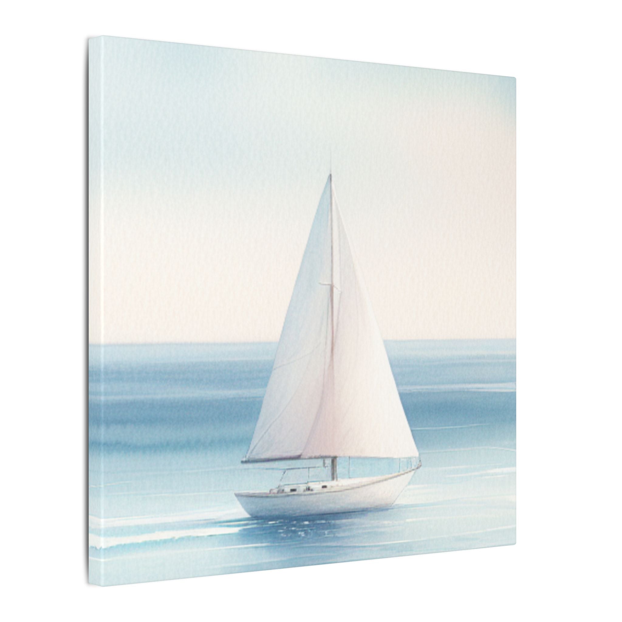 Sailboat in Blue Waters Canvas
