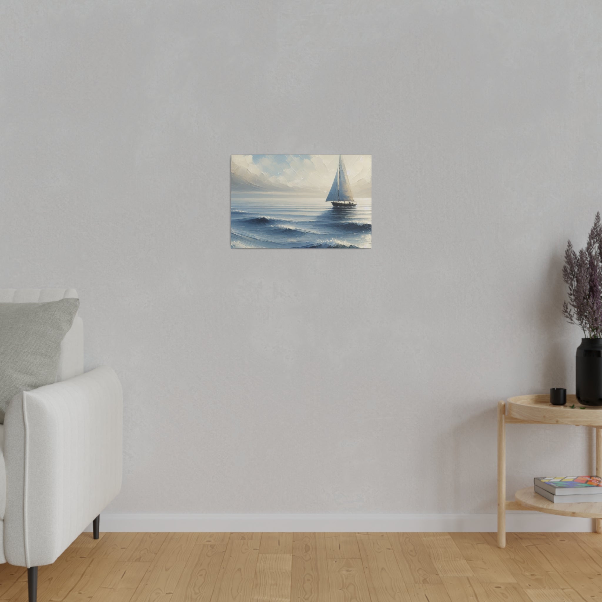 Seascape Serenity Sailboat Painting Canvas