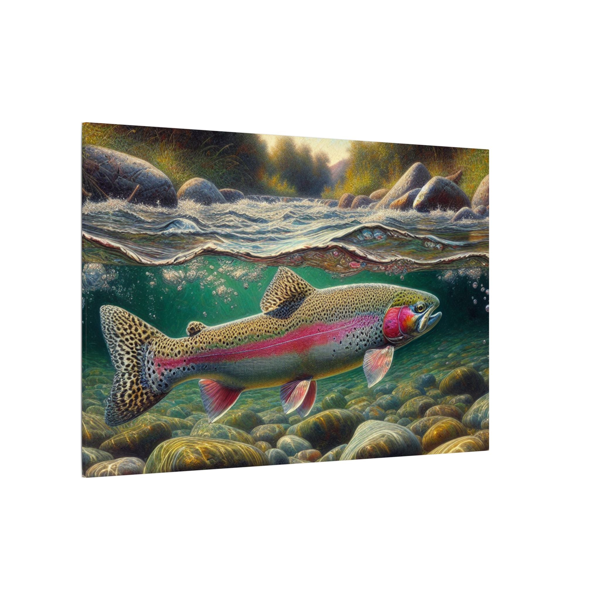 Rainbow Trout in Forest Brook Canvas