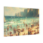 Serene Coastal View Beach Painting Canvas