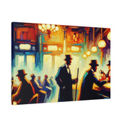 Jazz Revival 1920 Gentlemen's Club Retro Speakeasy Bar Art Canvas