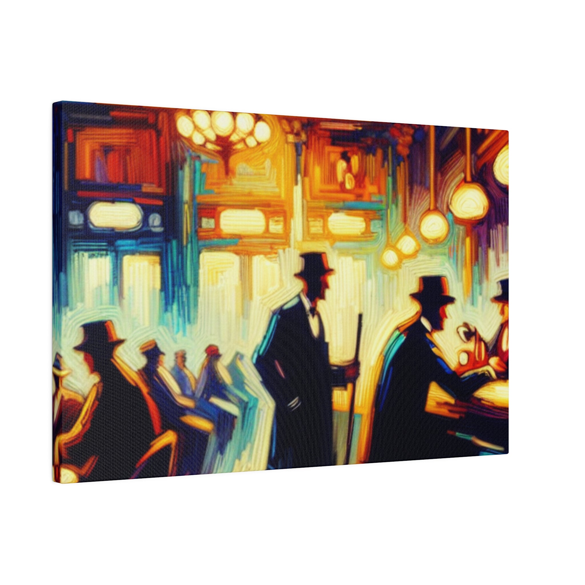 Jazz Revival 1920 Gentlemen's Club Retro Speakeasy Bar Art Canvas