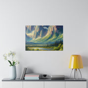 Impressionist Summit Dawn Mountain Landscape Painting Canvas