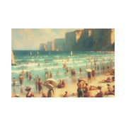 Serene Coastal View Beach Painting Canvas