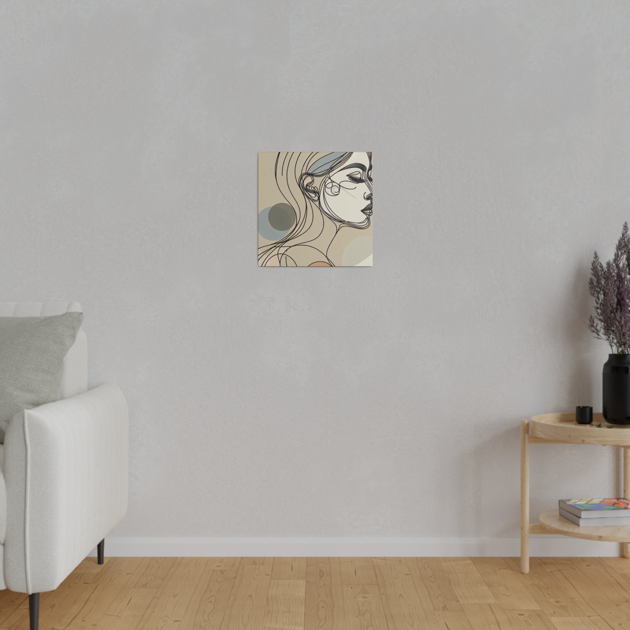 Bohemian Grace Line Art Boho Style Wall Decor Canvas