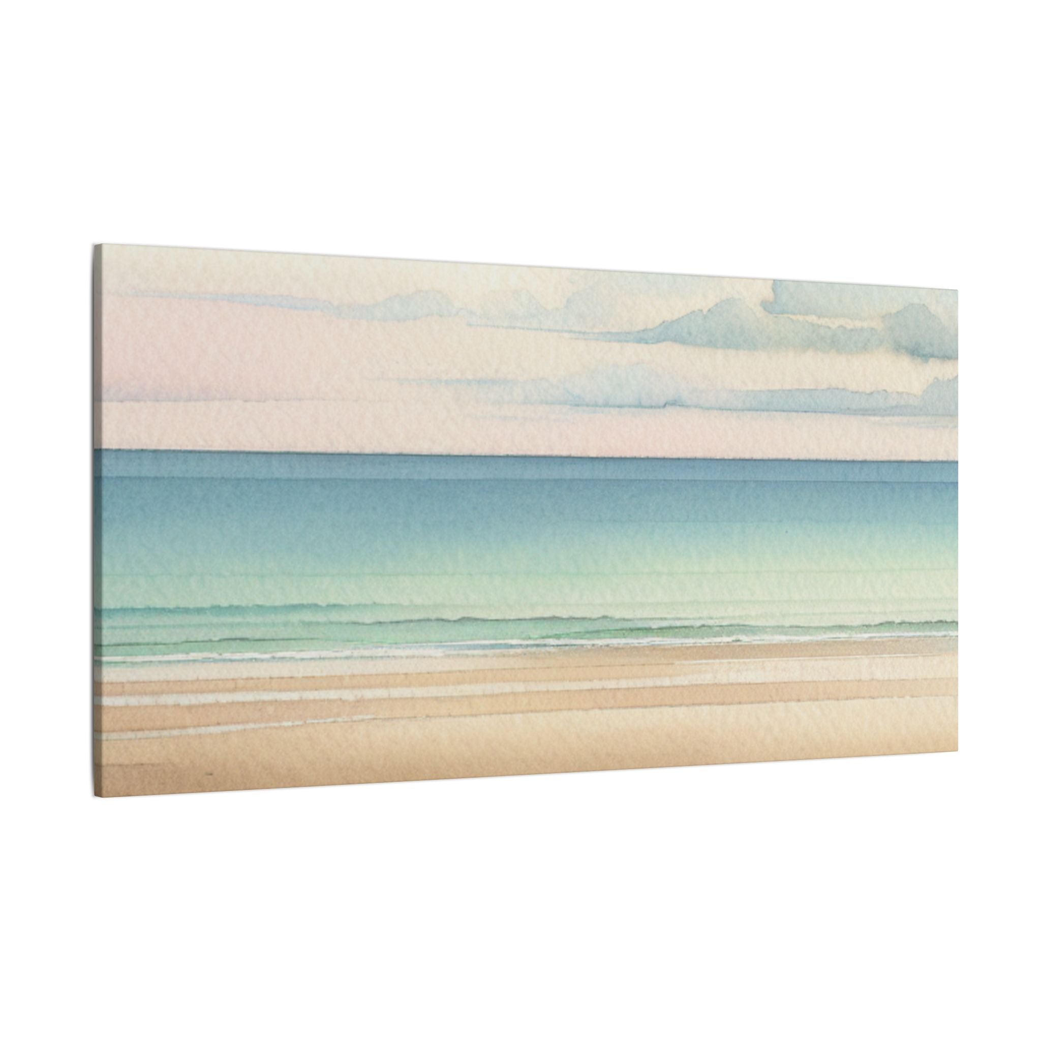 Sunset Serenity: An Ocean Beach Canvas Painting Coastal Wall Art Canvas