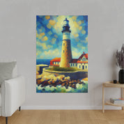 Harbor Beacon Dream Coastal Wall Art Lighthouse Painting Canvas