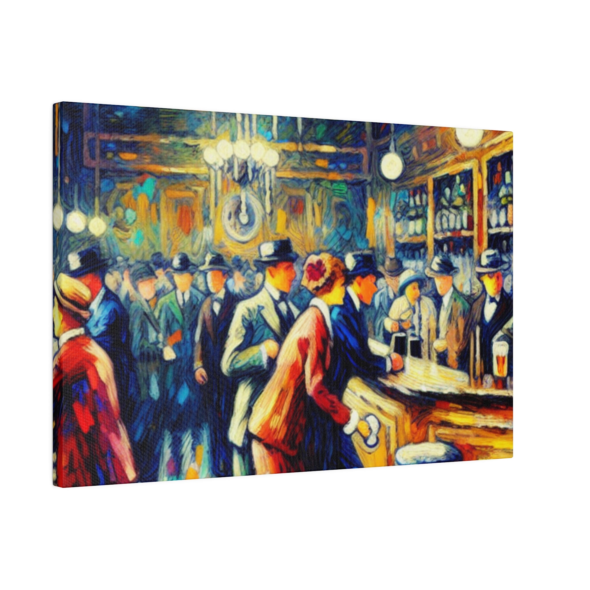 Jazz Hush Hideaway 1920s Prohibition Retro Speakeasy Bar Art Canvas