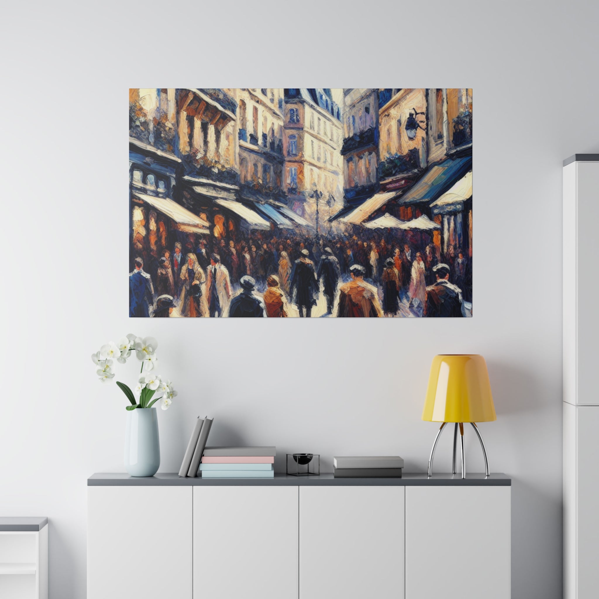 Parisian Melody French Street Painting Canvas