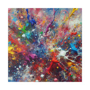 Splatter Art | Rainbow Splash Wall Art | Abstract Painting Canvas