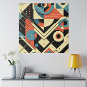 Geometric Carnival of Ecstasy Geometric Painting Canvas