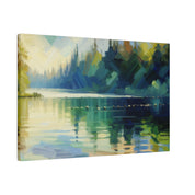 Secluded Serenity Lake Painting Canvas