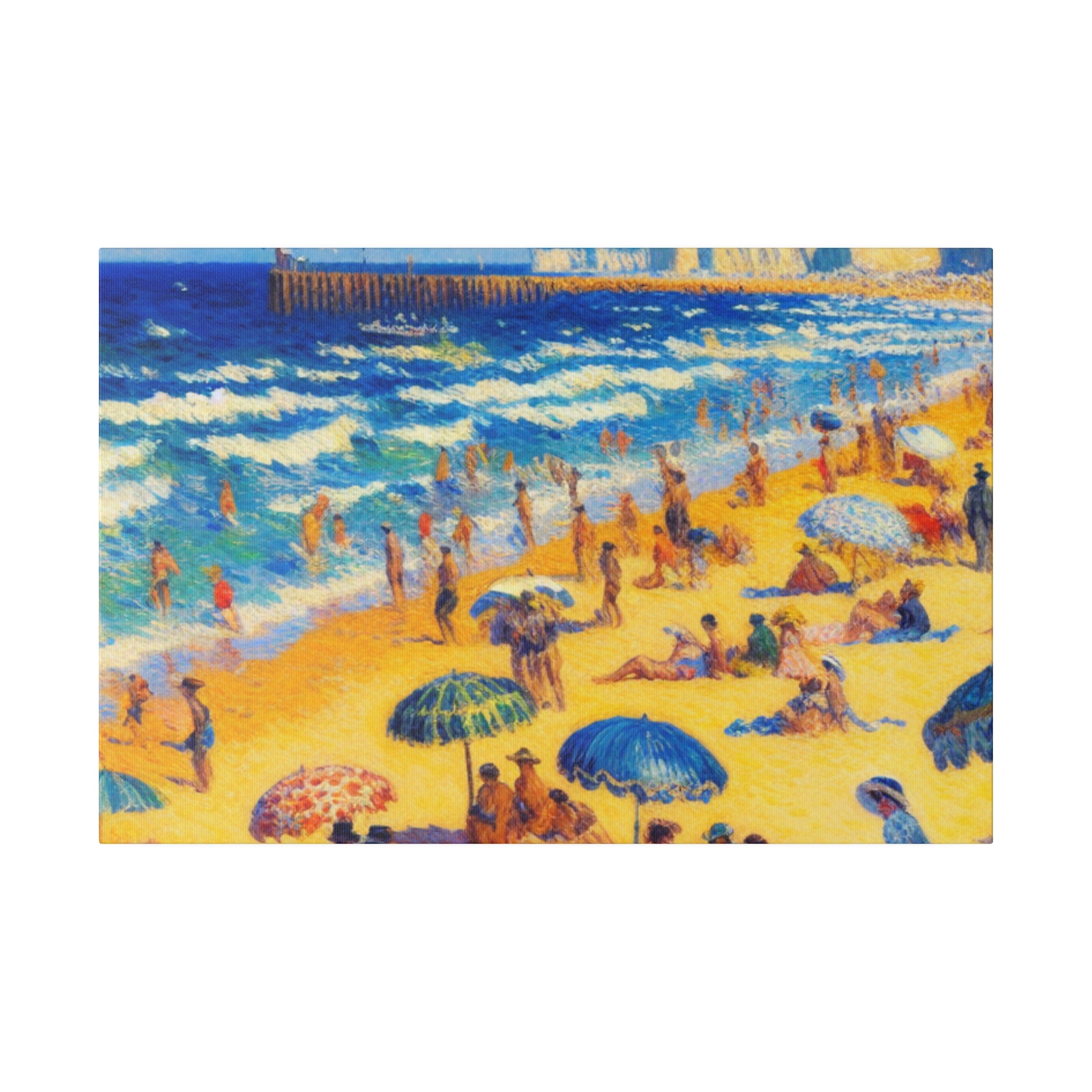 Sea Vintage Whispers Beach Painting Canvas