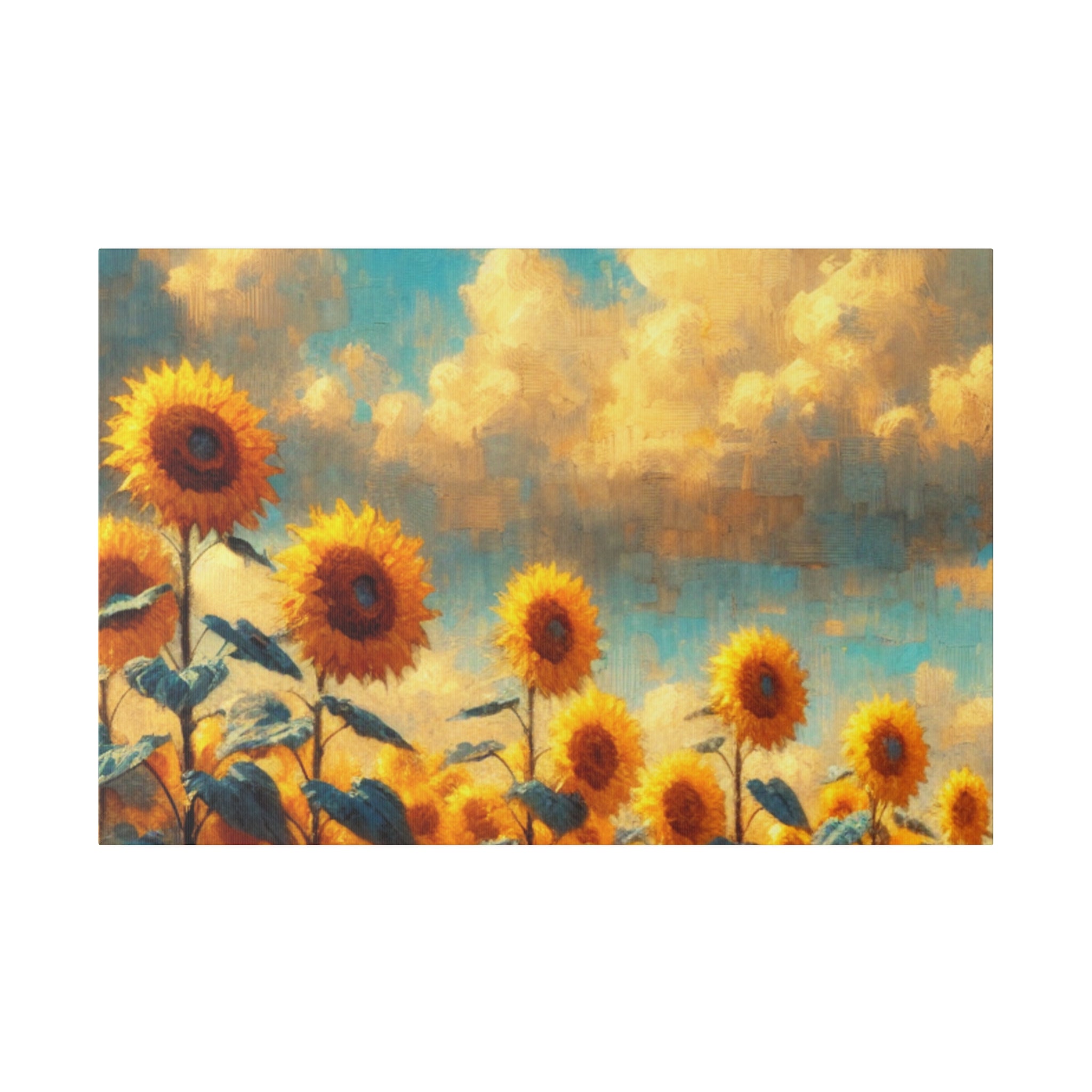 Sunflower Field Floral Wall Art Sunflower Painting Canvas