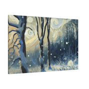 Vintage Snowscape Vision Winter Painting Canvas