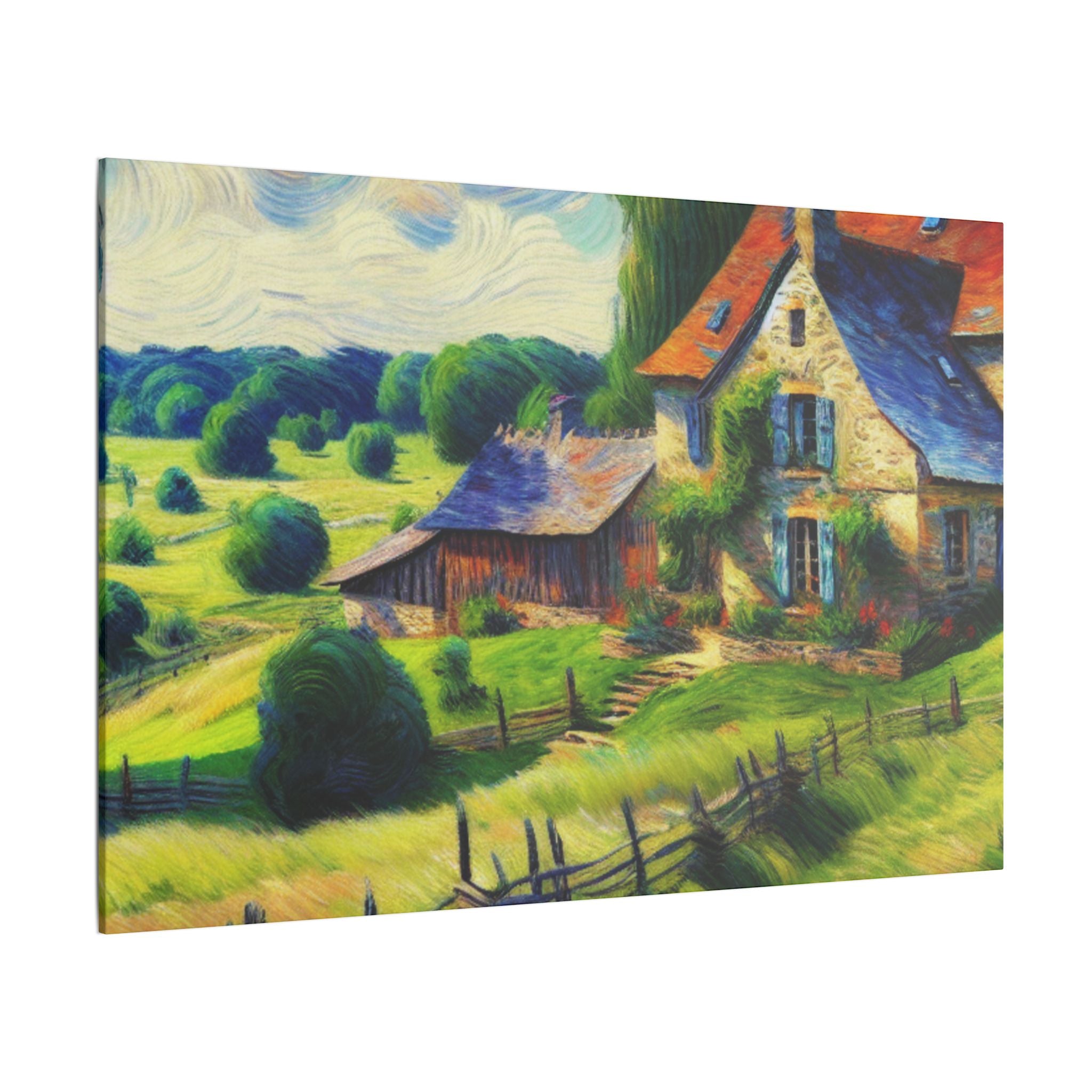 Rustic Homestead Hues Farmhouse Painting Canvas