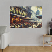 Espresso Enigma European Cafe Artwork Canvas