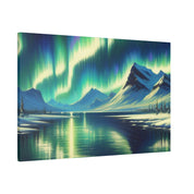 Aurora Frost Northern Lights Painting Canvas