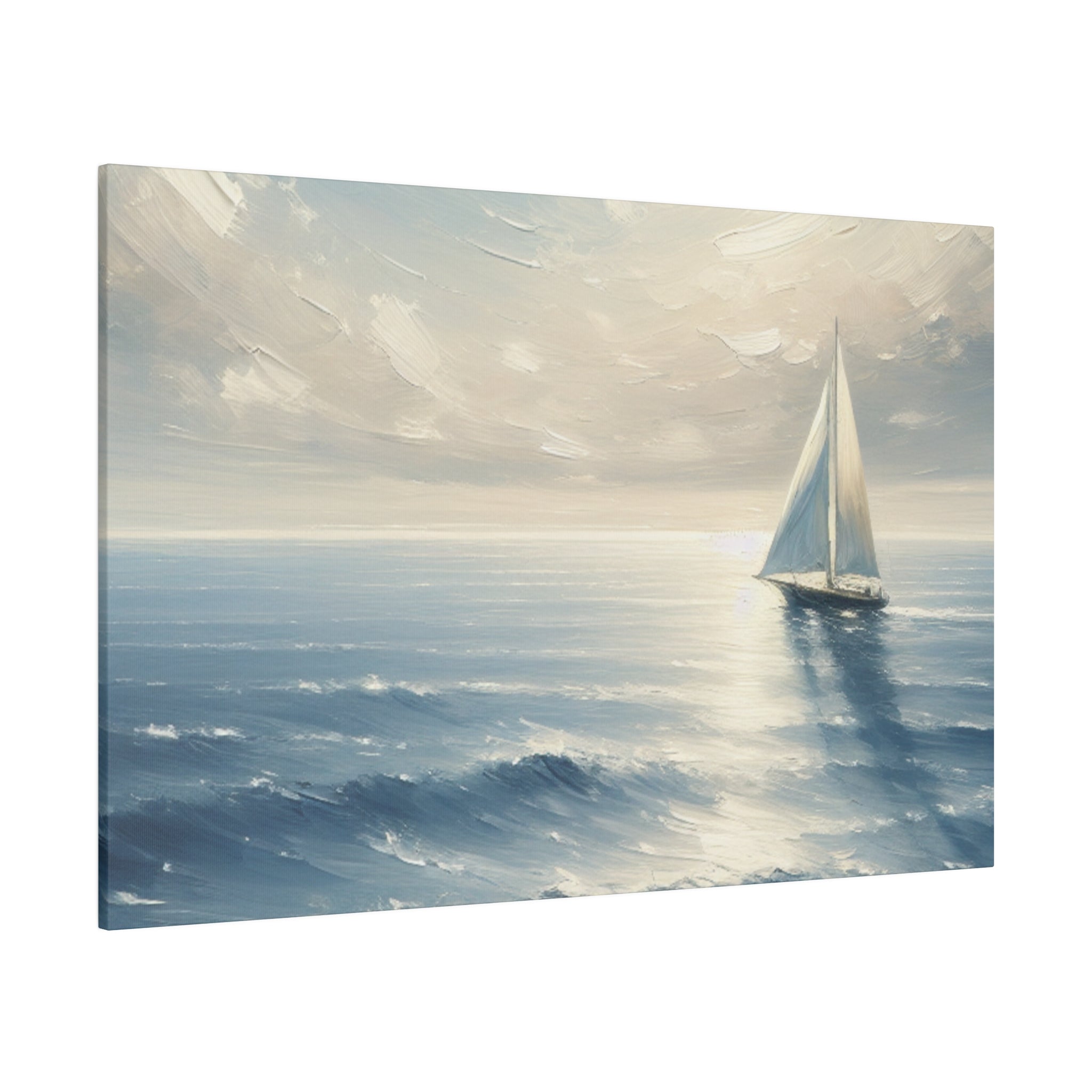 Serenity Sails Sailboat Painting Canvas