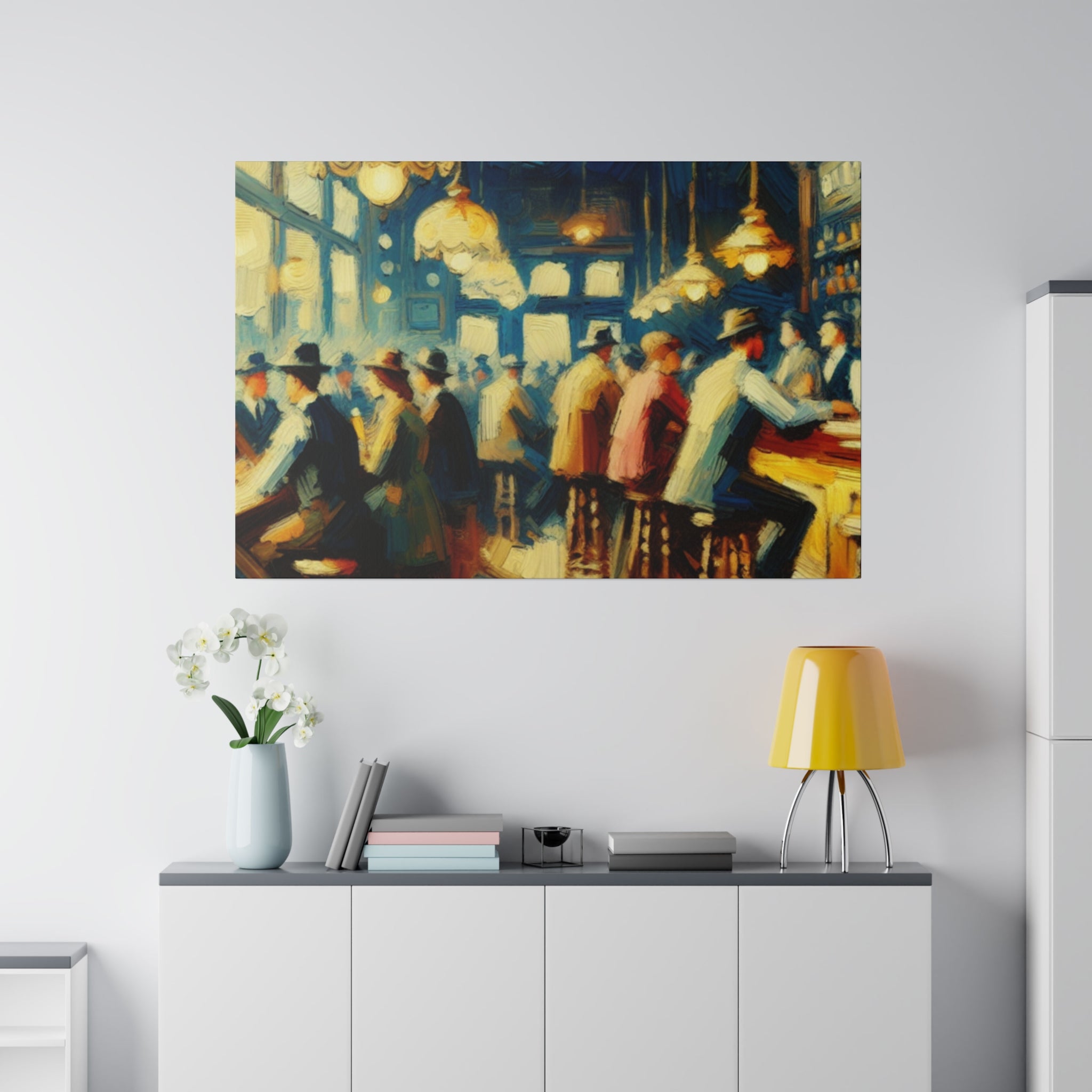 American Pub 1950s Retro Bar Art Canvas