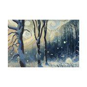 Vintage Snowscape Vision Winter Painting Canvas