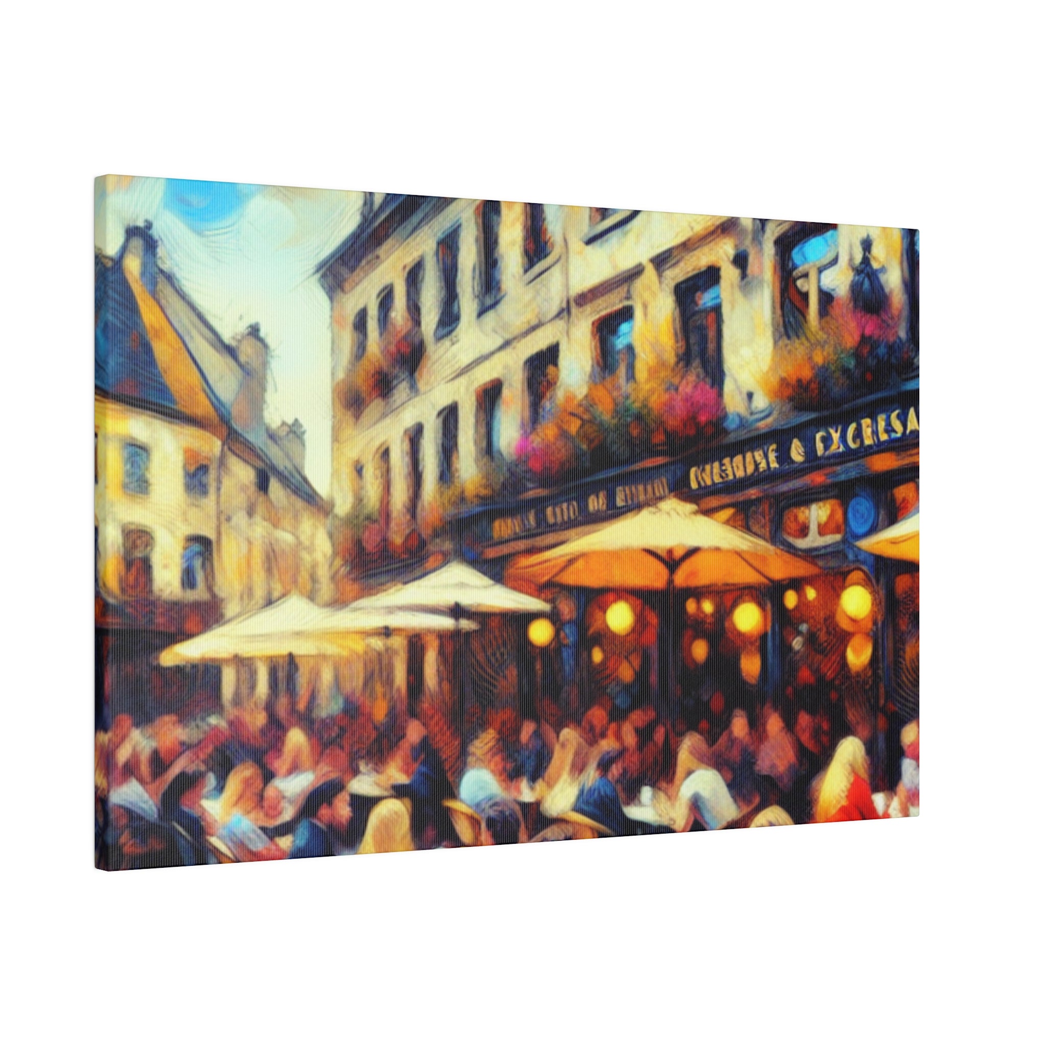 Resplendent Morningscape Mosaic European Cafe Artwork Canvas