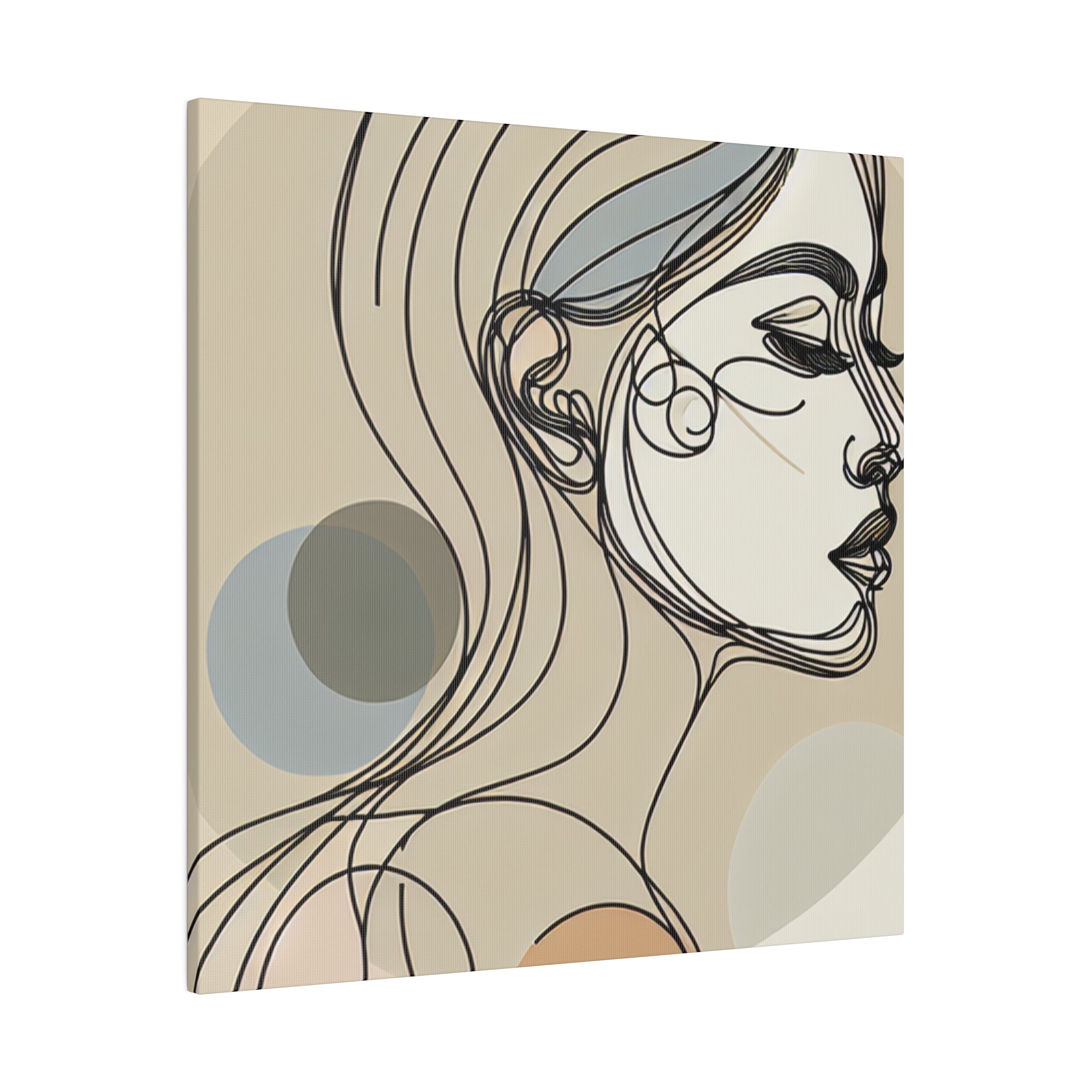 Bohemian Grace Line Art Boho Style Wall Decor Canvas