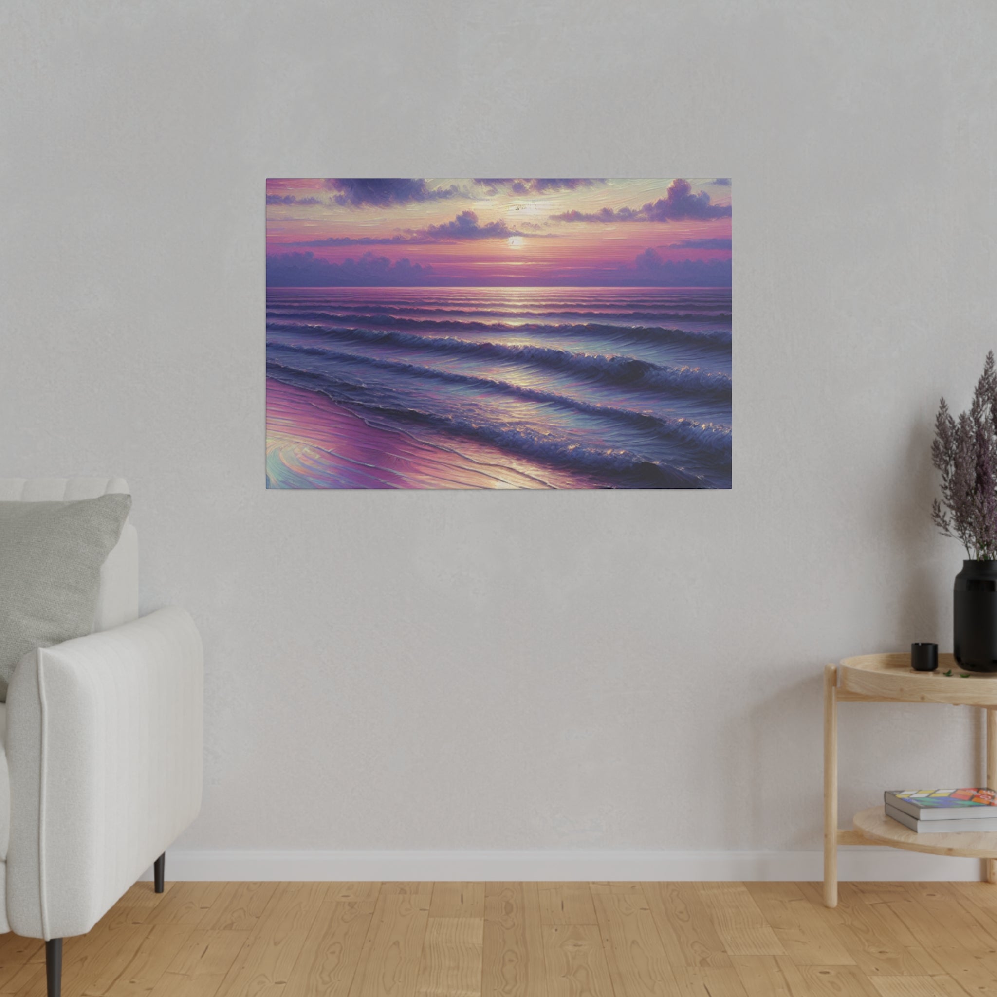 Tide Whispers Beach Painting Canvas