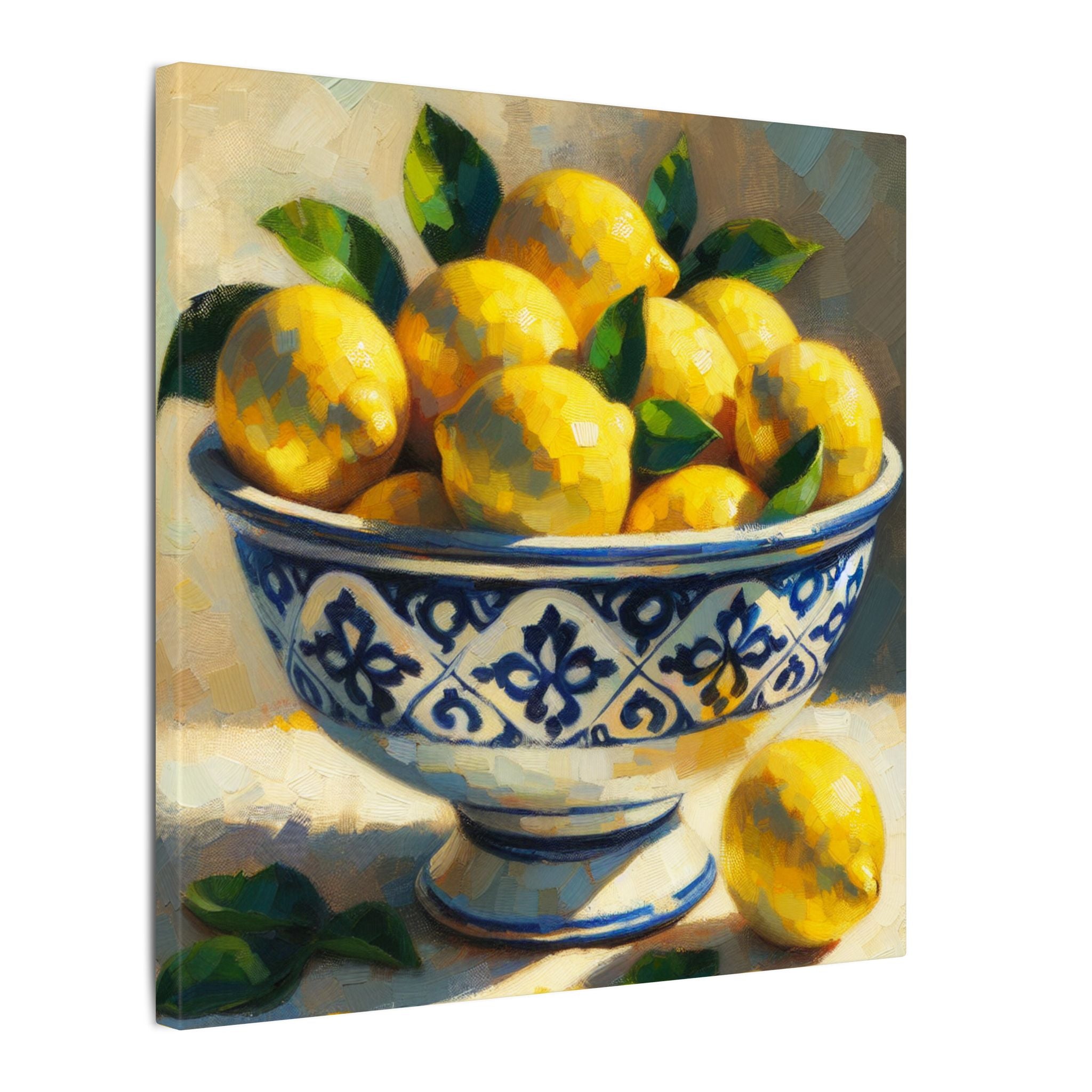 Bowl of Mediterranean Lemons Canvas