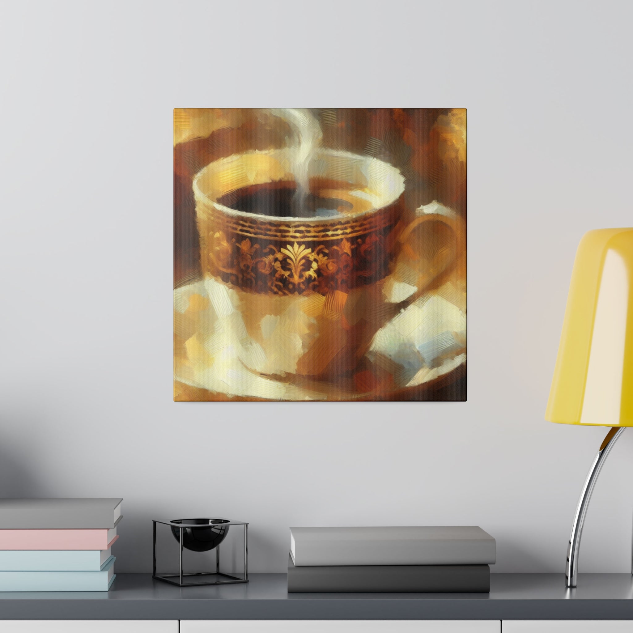 Impressionist Espresso Art Decor Coffee Painting Canvas