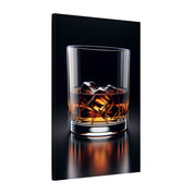 Glass Of Bourbon On The Rocks Canvas