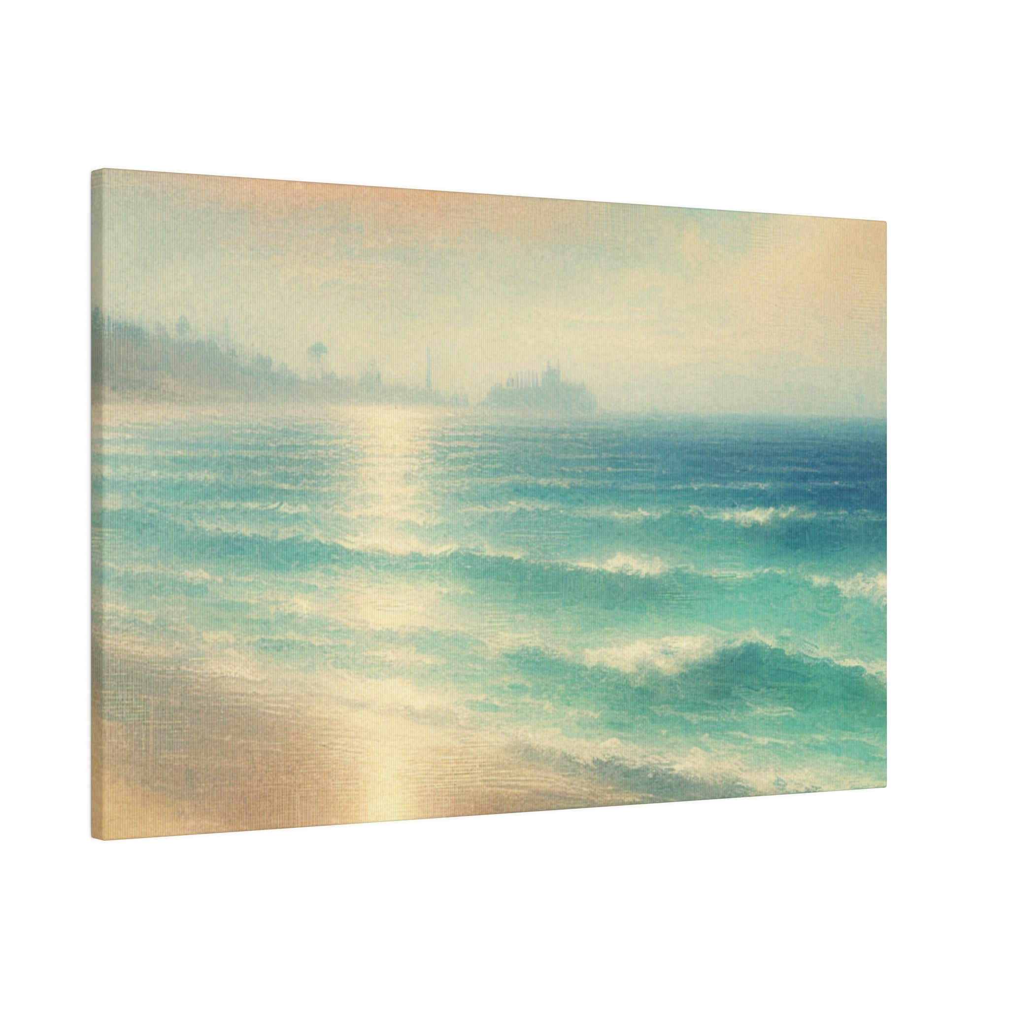 Impressionist Seashore Symphony Beach Painting Canvas