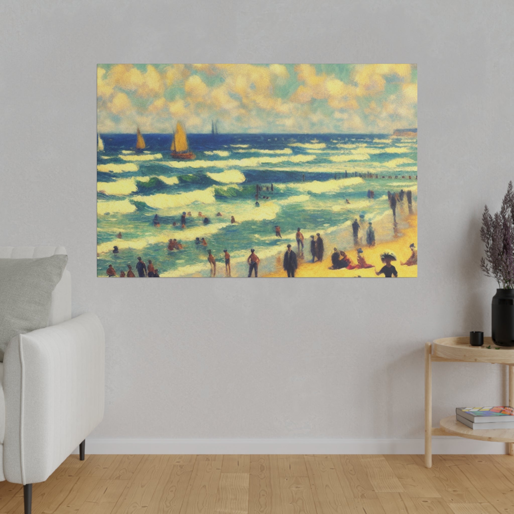 Seabreeze Reminiscence Beach Painting Canvas