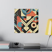 Geometric Carnival of Ecstasy Geometric Painting Canvas