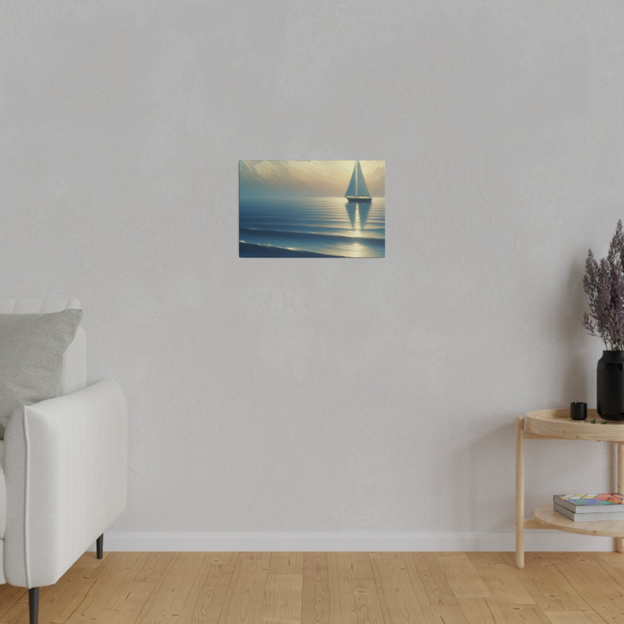 Serenity Voyage Sailboat Painting Canvas